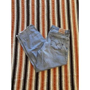 Levis 560 Jeans Mens Size 34x27 Comfort Fit Loose Light Wash Denim Tapered Leg